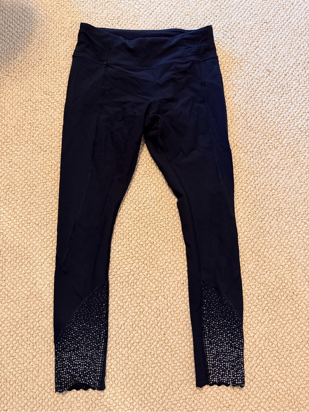 lululemon athletica Black Leggings with Rhinestone Hem